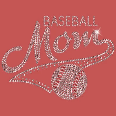 Baseball Mom - Rhinestones T Shirt Classic Button-Up Short Tee