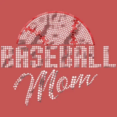 Baseball Mom - Sequins T Shirt Comfortable Short Sleeve Tee