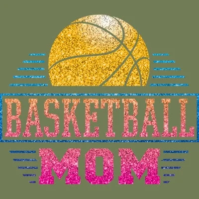 Basketball Mom - Glitter T Shirt Soft Cotton Short Shirt