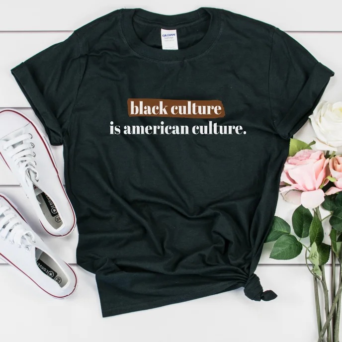 Black Culture is American Culture Unisex Shirt Cozy Printed Short Shirt