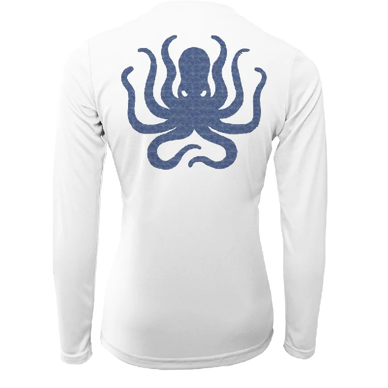 Charleston, SC Kraken Women's Long Sleeve UPF 50 + Dry-Fit Shirt Casual Button-Down Short Shirt