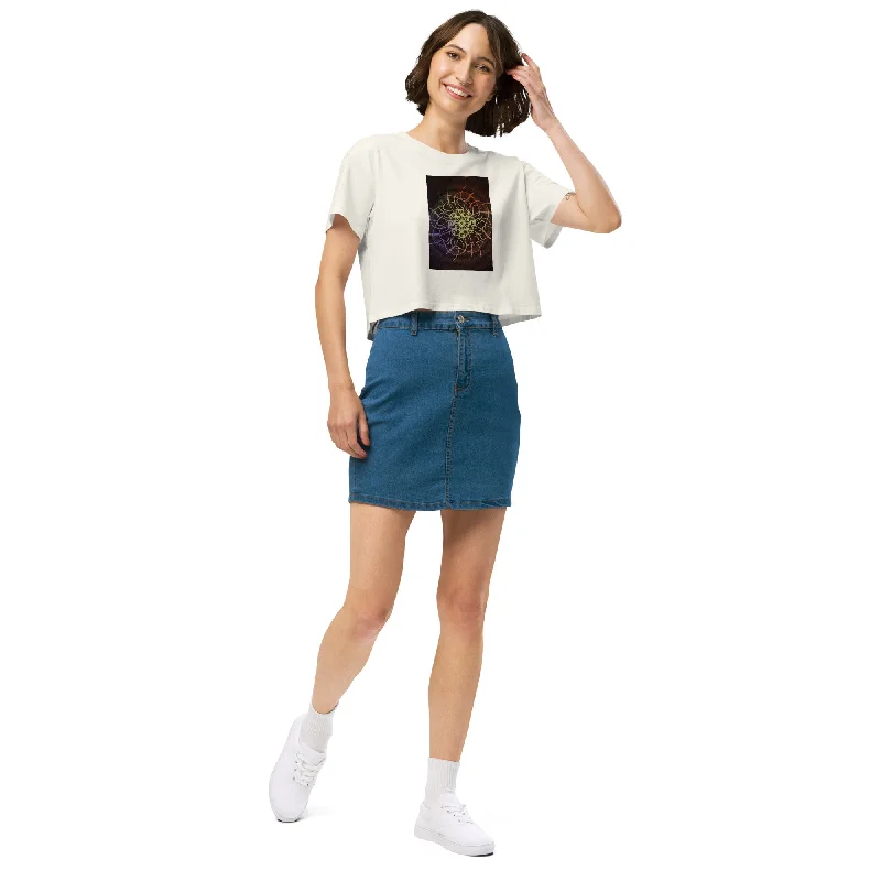 Cropped Tshirt Top Relaxed Fit LOVE Cozy Linen Short Shirt
