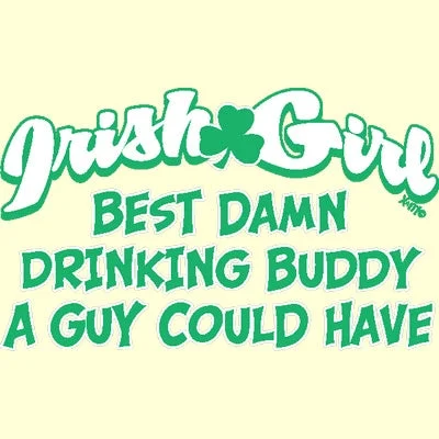 Irish Girl Drinking Buddy T Shirt Relaxed Fit Short Sleeve Top