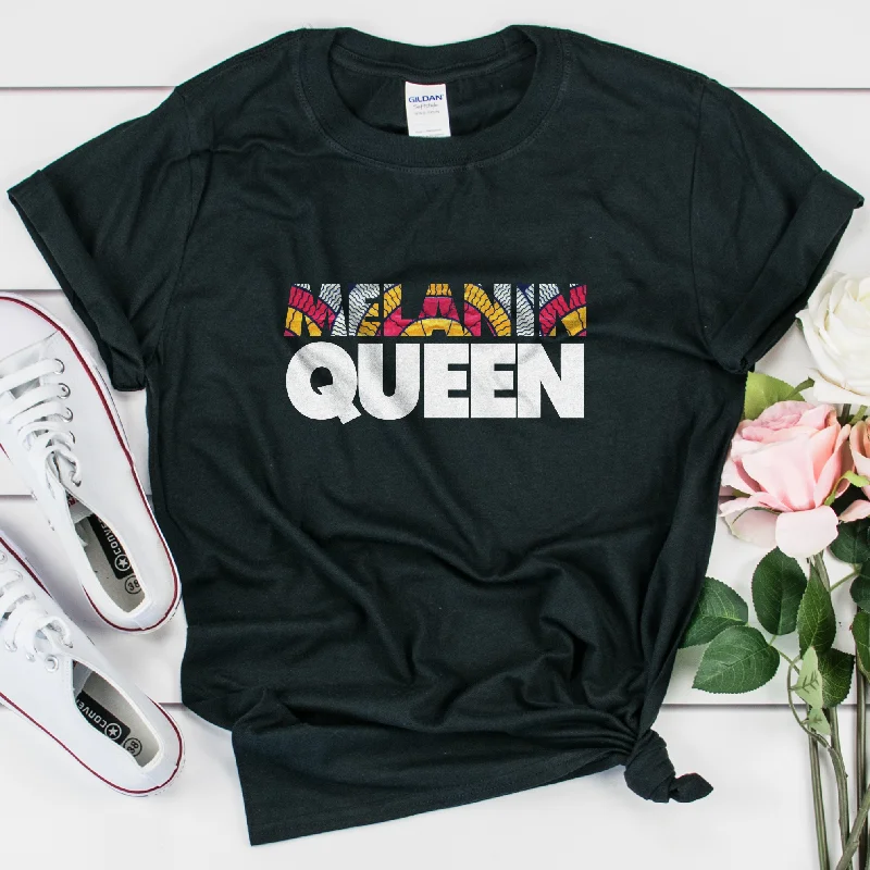 Melanin Queen Shirt - Women Unisex Modern Casual Short Sleeve