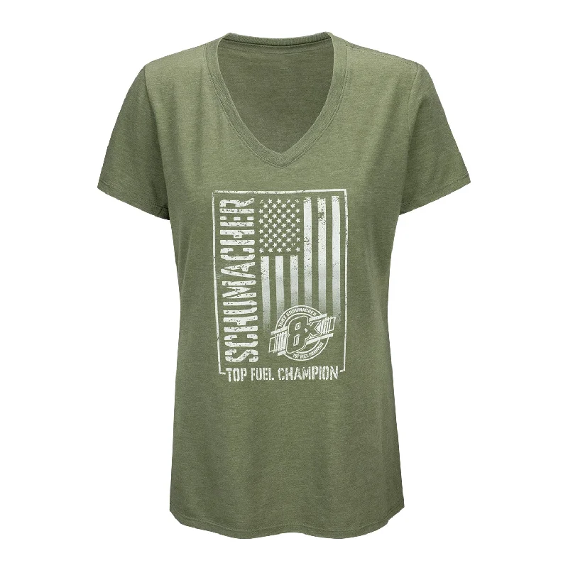 Tony Schumacher Ladies Americana Shirt Casual Button-Up Short Tee