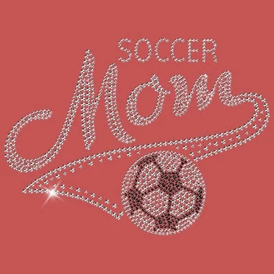 Soccer Mom - Rhinestones T Shirt Stylish Short Sleeve Polo