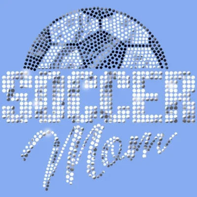 Soccer Mom - Sequins T Shirt Casual Cotton Short Shirt