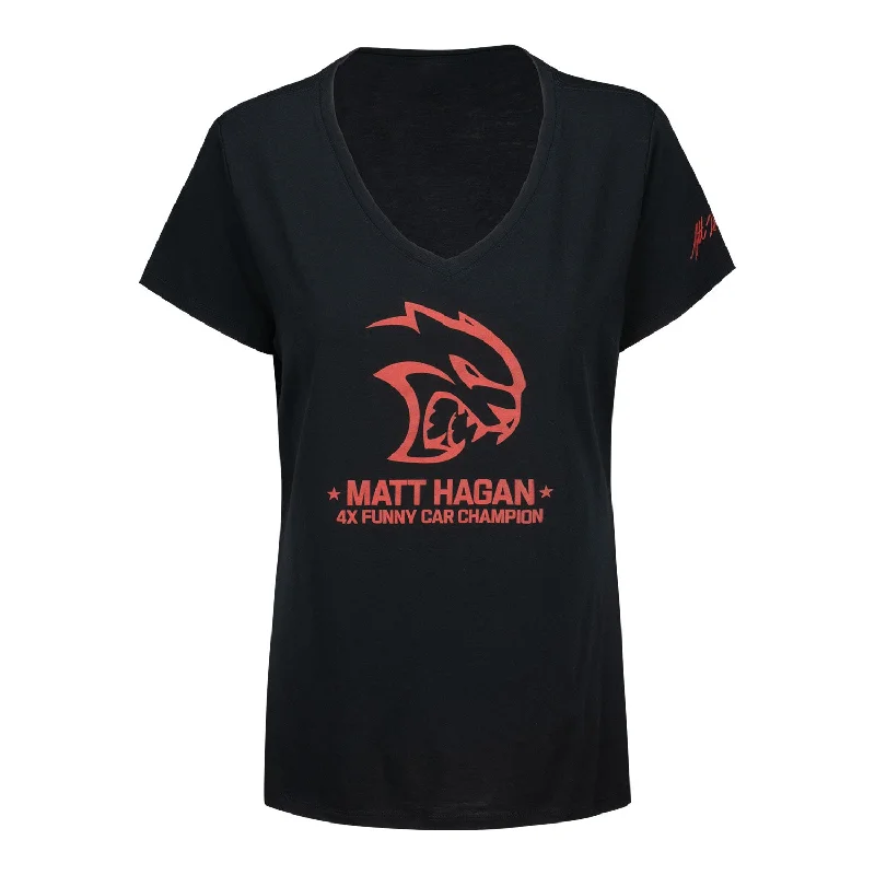 Matt Hagan Hellcat Ladies Shirt Cozy Cotton Short Tee