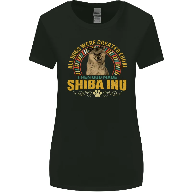 A Shiba Inu Dog Womens Wider Cut T-Shirt Thin T-Shirt Open Front Quick Dry