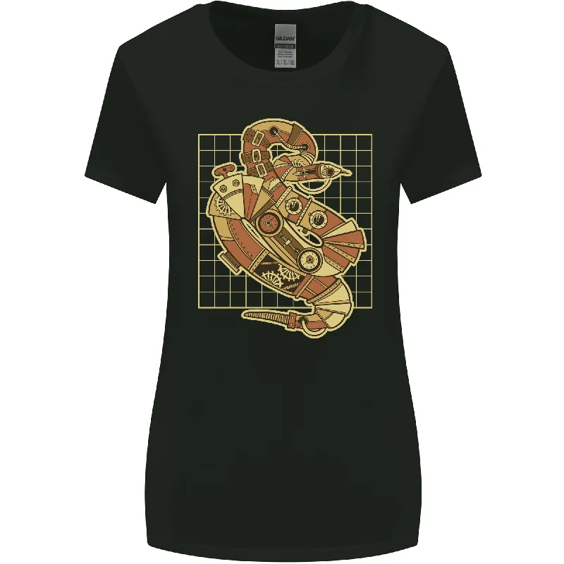 A Steampunk Snake Reptiles Womens Wider Cut T-Shirt Plaid T-Shirt Polka Dot Checkered