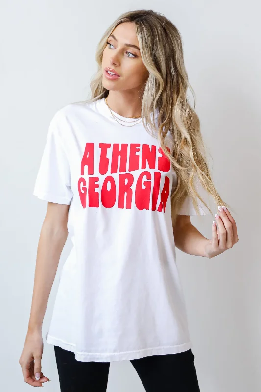 Athens Georgia Tee Notch Collar Peter Pan Collar Cowl Neck