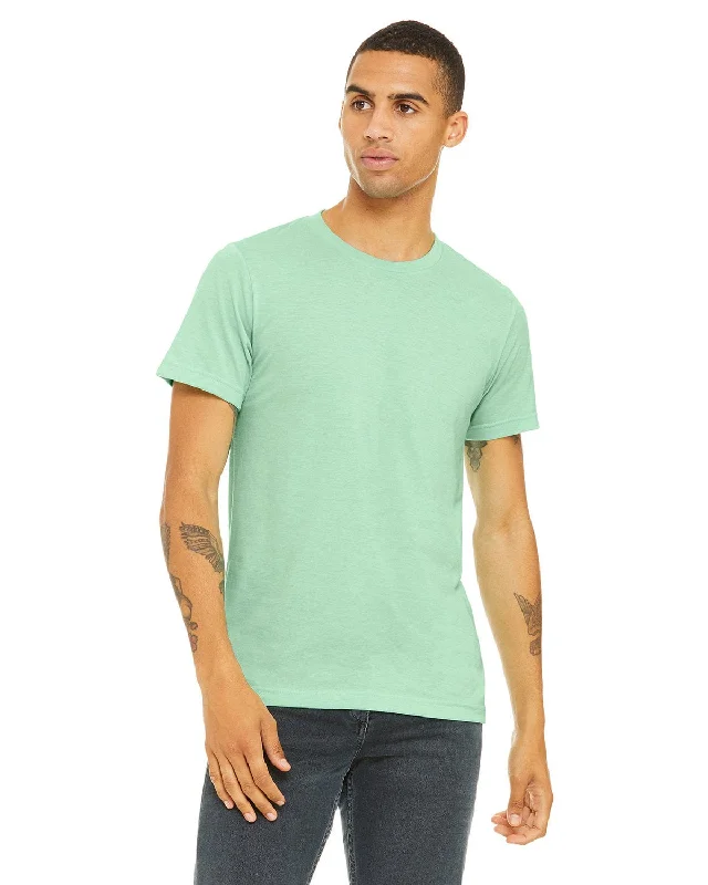 Bella+Canvas Unisex T-Shirt | Mint Zippered Front Buttoned Front Snap Front