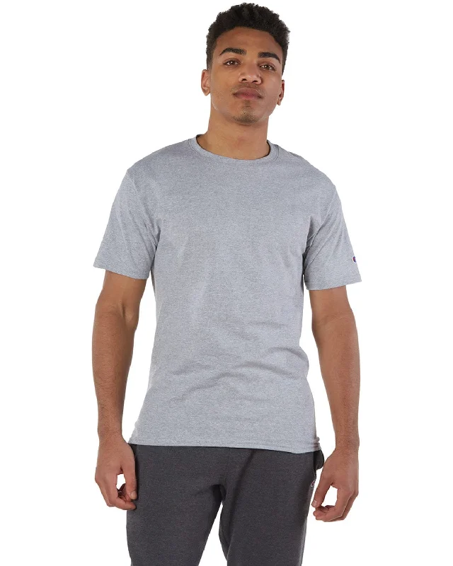 Champion Cotton T-Shirt | Light Steel Front Pockets Side Pockets Patch Pockets