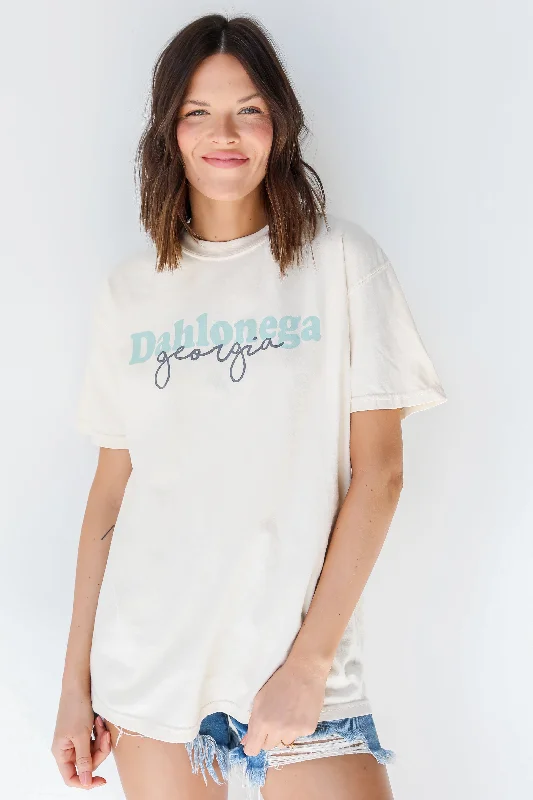 Dahlonega Georgia Script Tee Anti-Shrink Durable Soft