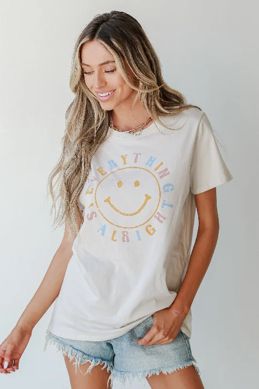 Everything Is Alright Graphic Tee Graphic Embroidered Appliqued