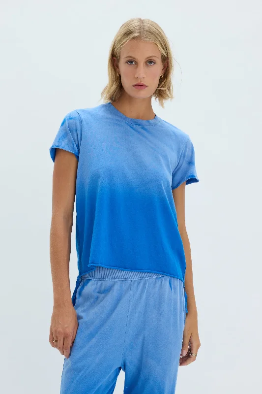Faded Lapis Liana Tee Chenille Blend Fleece Blend Nylon Blend