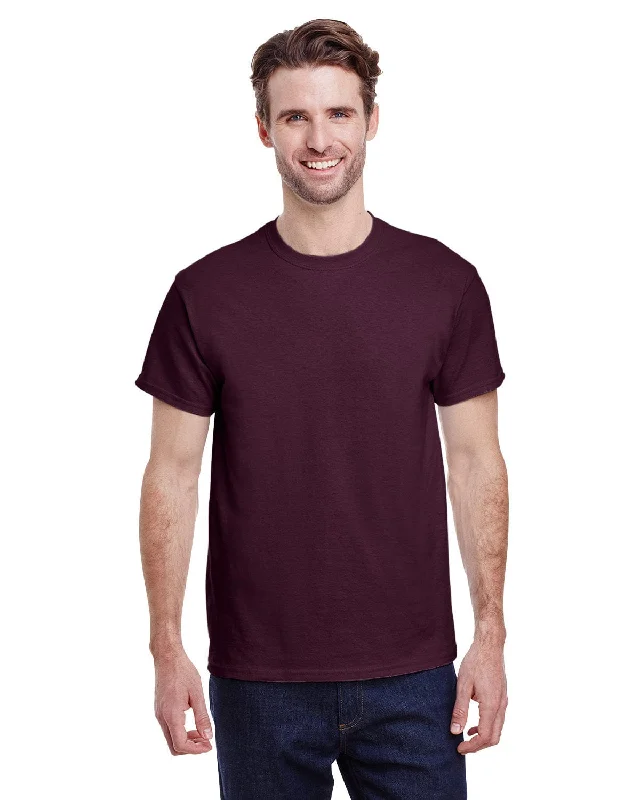 Gildan Heavy Cotton T-Shirt | Russet Zippered Front Buttoned Front Snap Front