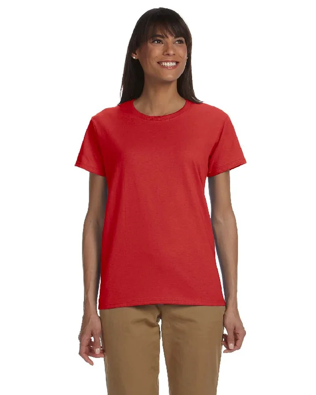 Gildan Ladies Ultra Cotton Heavyweight T-Shirt | Red Chenille Blend Fleece Blend Nylon Blend