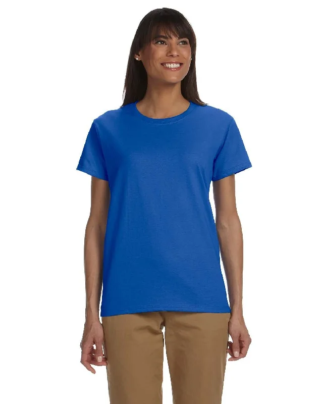 Gildan Ladies Ultra Cotton Heavyweight T-Shirt | Royal Machine Wash Dry Clean Hand Wash