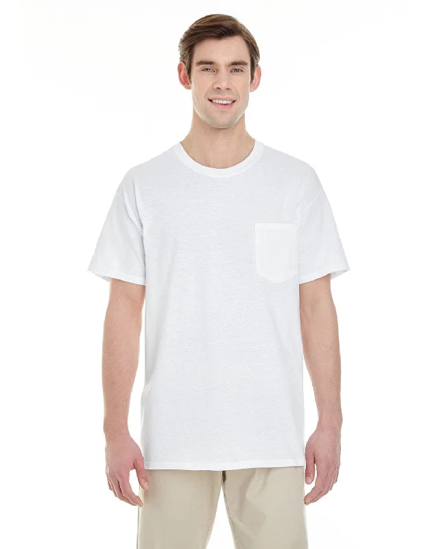 Gildan Pocket T-Shirt | White Satin Fabric Silk Fabric Chiffon Fabric