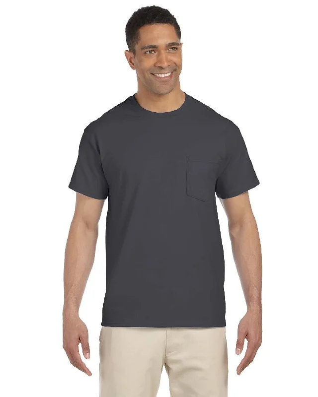 Gildan Ultra Cotton Pocket T-Shirt | Charcoal Basic T-Shirt Crew Neck Short Sleeve