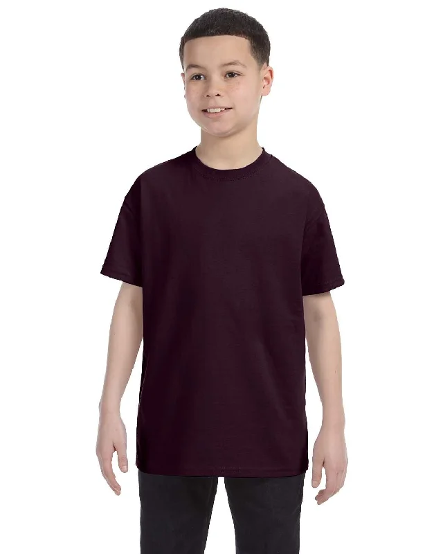 Gildan Youth Lightweight 100% Cotton T-Shirt | Dark Chocolate Spandex Blend Rayon Blend Denim Blend