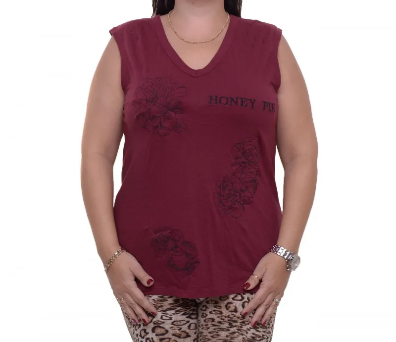 Guess Womens Embroidered Sleeveless Graphic Tee Zippered Front Buttoned Front Snap Front