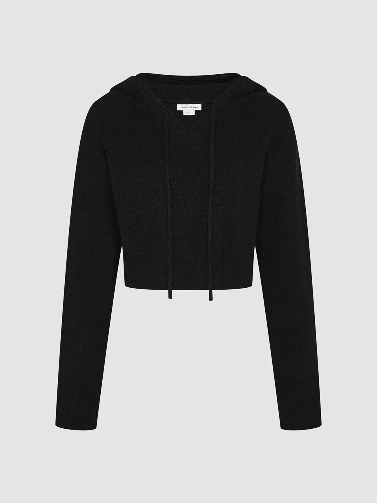 Hoodie Knitted T-Shirts Hooded Caped Shawl Collar