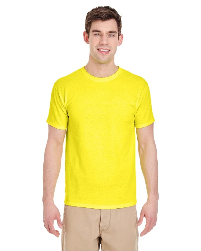 Jerzees Heavyweight 50/50 T-Shirt | Neon Yellow Fleece Fabric Down Fabric Feather Fabric