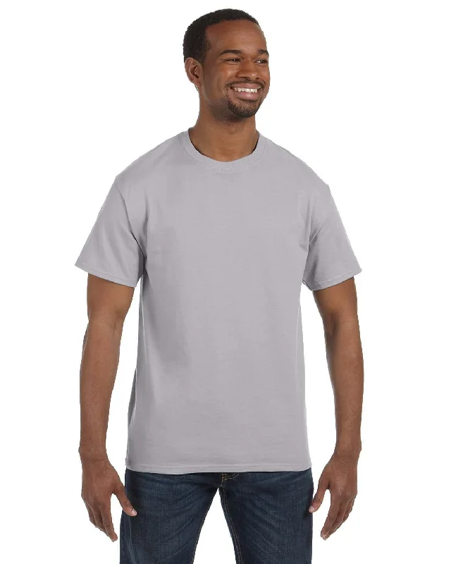 Jerzees Heavyweight 50/50 T-Shirt | Silver Boxy Fit Fitted Loose