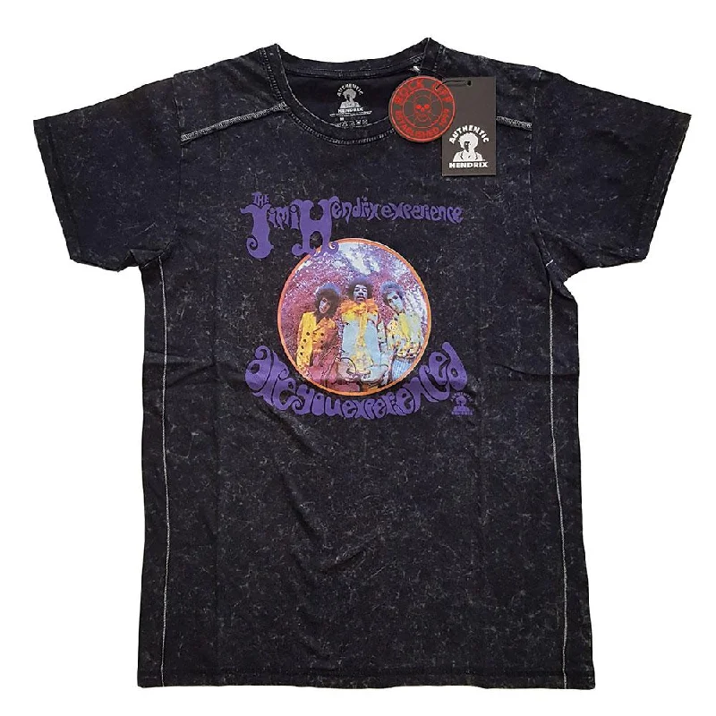 Jimi Hendrix Snow Wash T-Shirt: Experienced Striped Floral Plaid