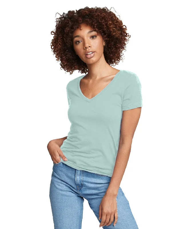 Next Level Ladies Ideal V-Neck Tee | Mint Fleece Fabric Down Fabric Feather Fabric