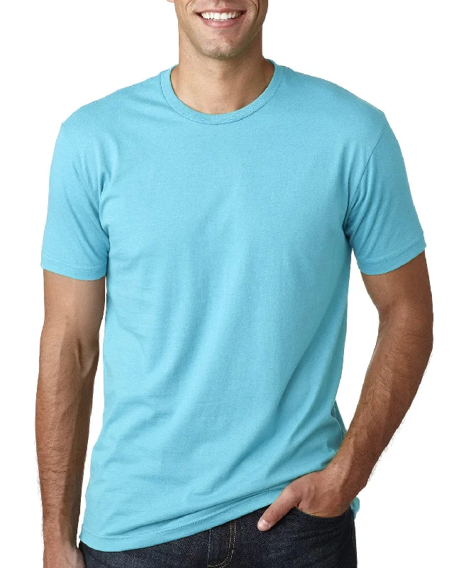 Next Level Unisex Short Sleeve T-Shirt | Tahiti Blue Silk Blend Satin Velvet