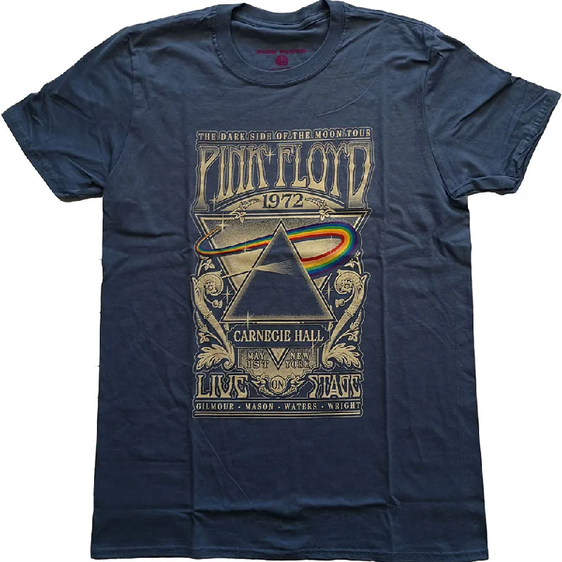 Pink Floyd Ladies T-Shirt: Carnegie Hall Poster Terry Blend Velvet Blend Canvas Blend