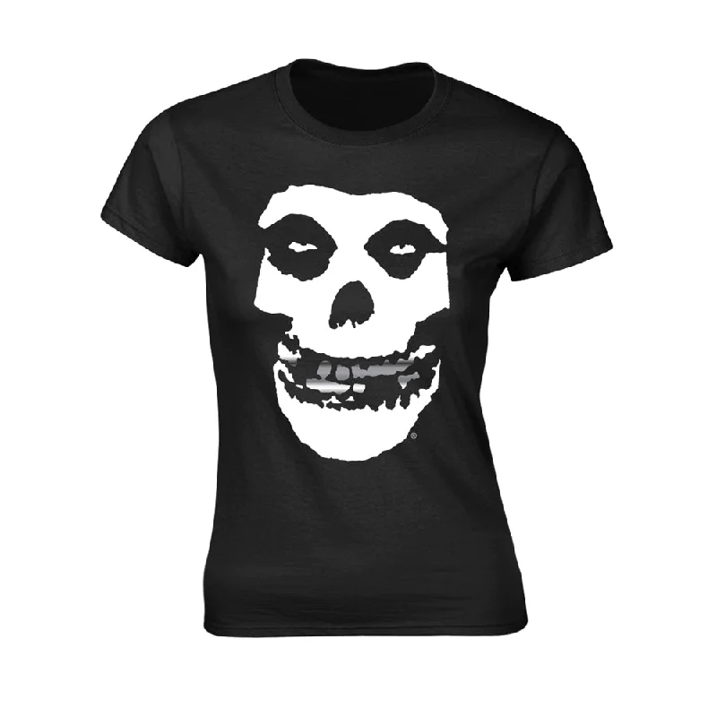 Misfits Ladies T-shirt: Silver T-Shirtth Spandex Blend Rayon Blend Denim Blend