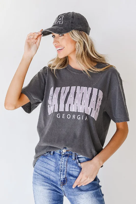 Savannah Georgia Tee Graphic T-Shirt Round Neck Polyester