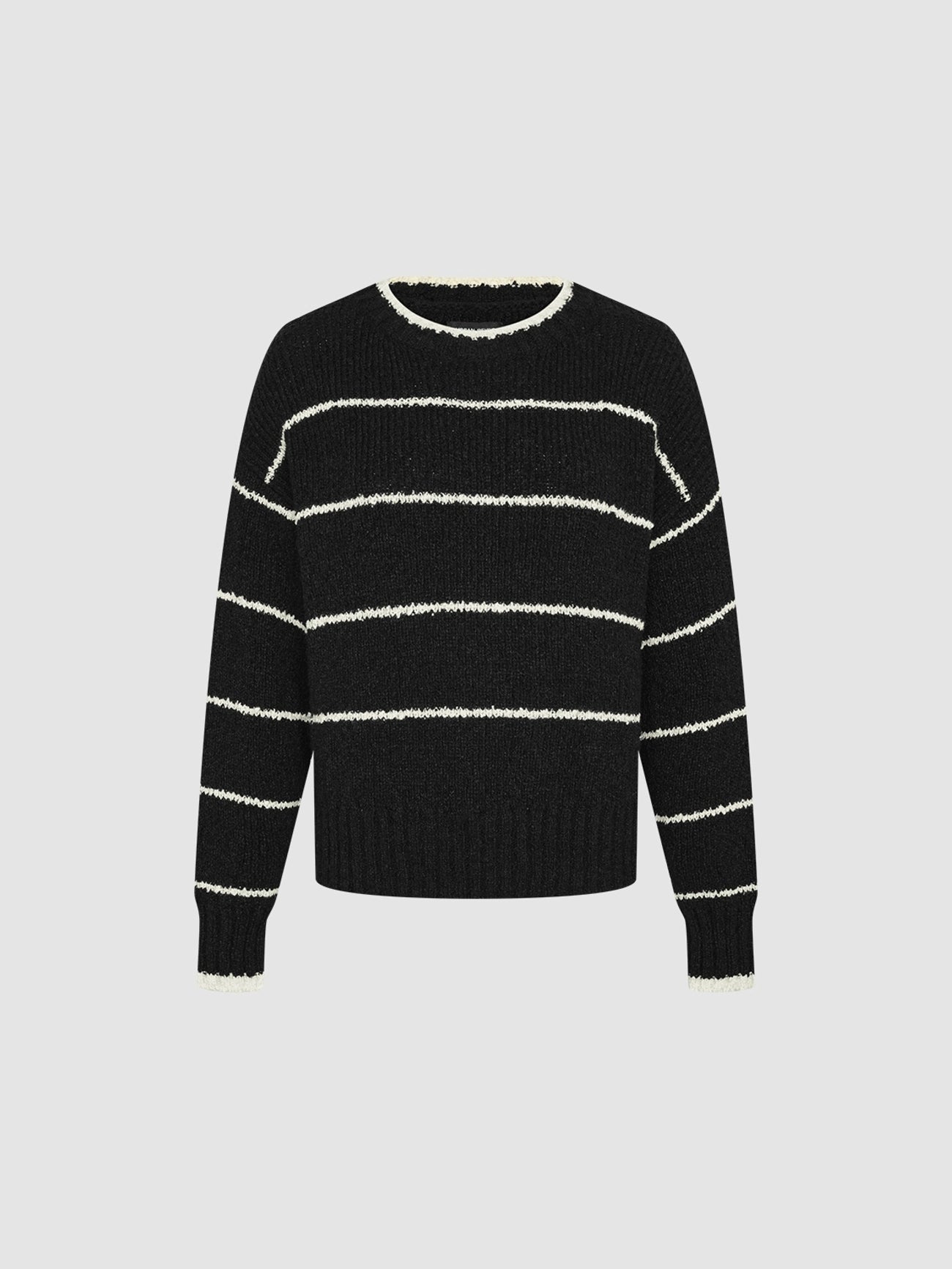 Striped Knitted T-Shirts Rayon Velvet Corduroy