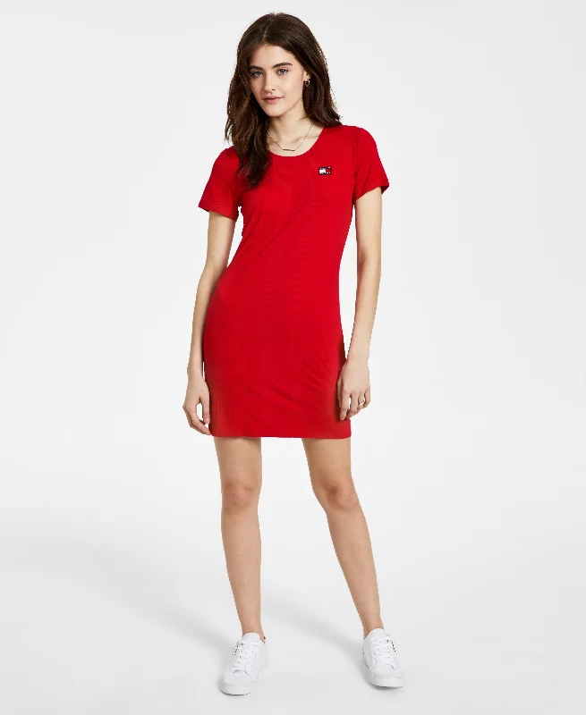 Tommy Jeans Ribbed T-Shirt Dress Ribbed T-Shirt High Neck Heavyweight