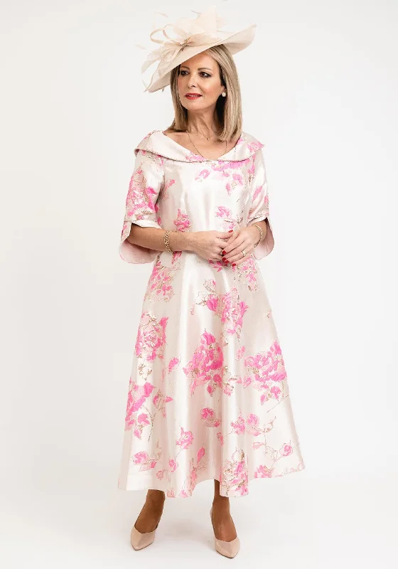 Lizabella Collared Neckline Textured Floral Midi Dress, Gold Elegant Velvet Midi Dress Lizabella Collared Neckline Textured Floral Midi Dress, Gold Elegant Velvet Midi Dress