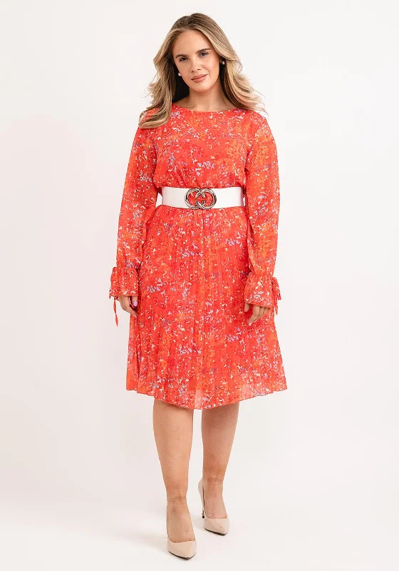 Seventy1 One Size Abstract Round Neck Midi Dress, Orange Trendy Square Neck Midi Dress Seventy1 One Size Abstract Round Neck Midi Dress, Orange Trendy Square Neck Midi Dress