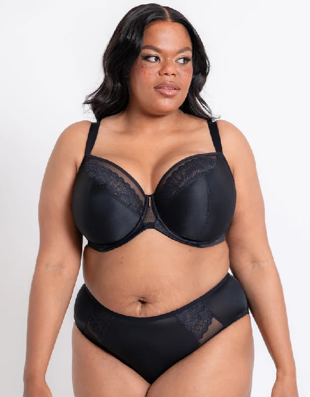 Adella Hera Full Plunge Bra Black Breathable Comfort Bra