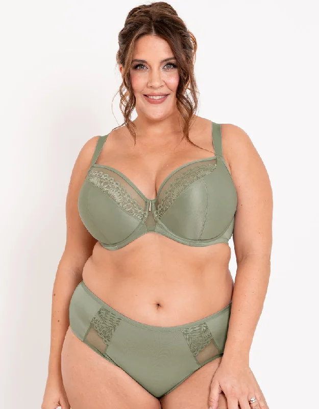 Adella Hera Full Plunge Bra Sage Green Comfort Fit Bralette