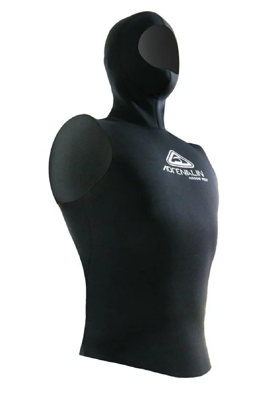 Adrenalin Unisex 2mm Hooded Dive Vest Hoodie with Monochrome Minimalist Simple
