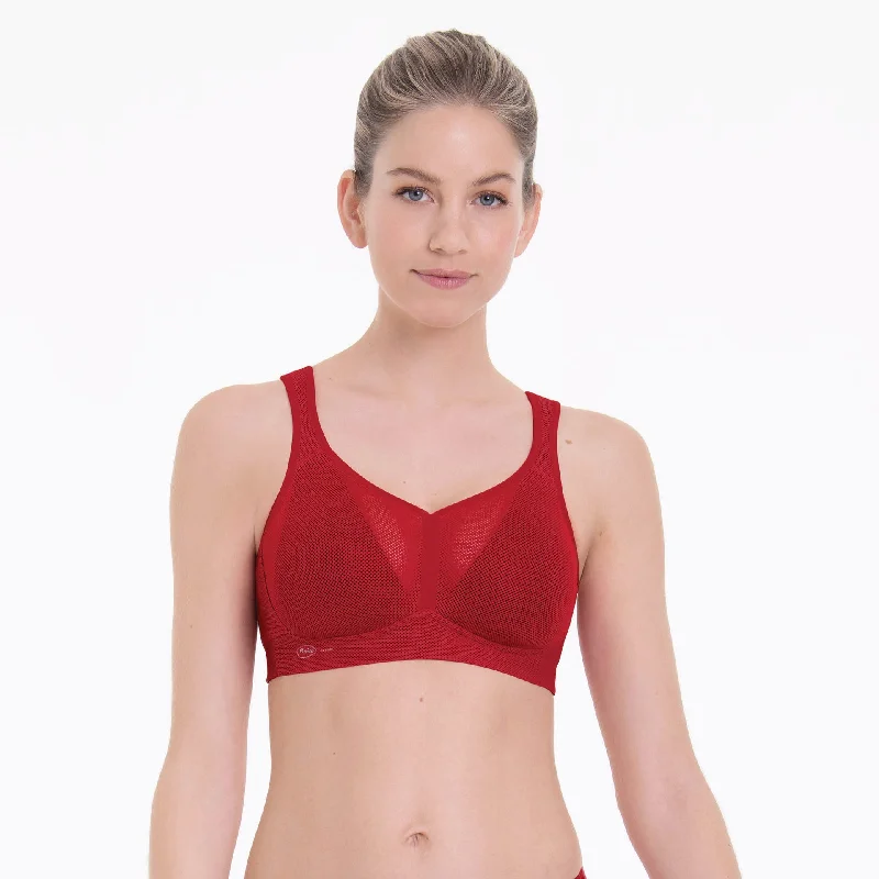 ANITA Air Control Sports Bra in Lipstick Red  (#5544) Sexy Mesh Bralette