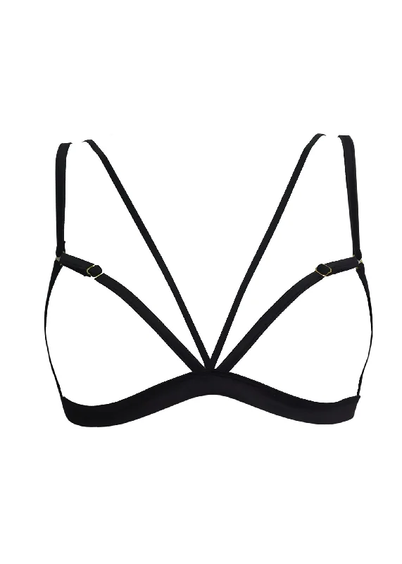 LINES Open Bra (Black) Lightly Padded Bra