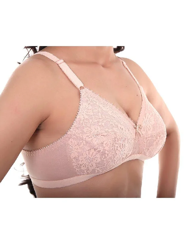 Basic Stretch Lace Front Bra Smooth Fit Bra