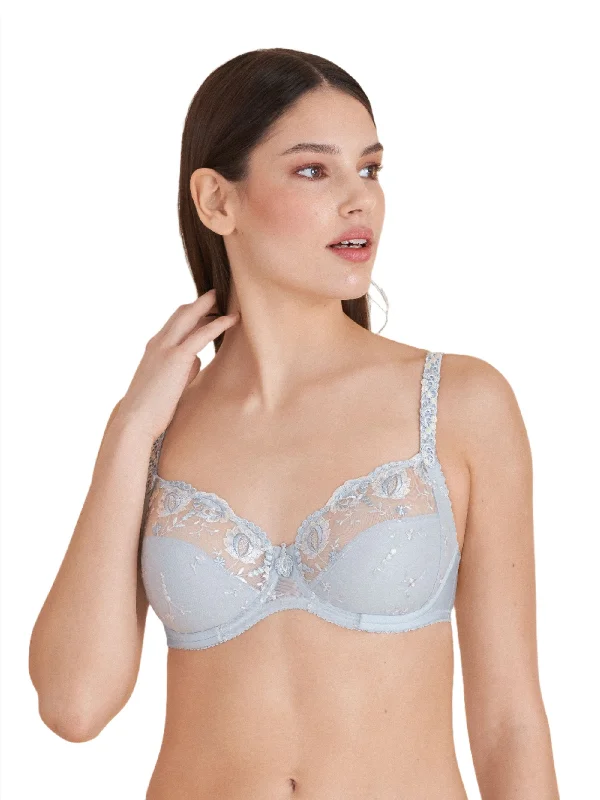 Ice Blue Provence Wired Bra Seamless Bra Design