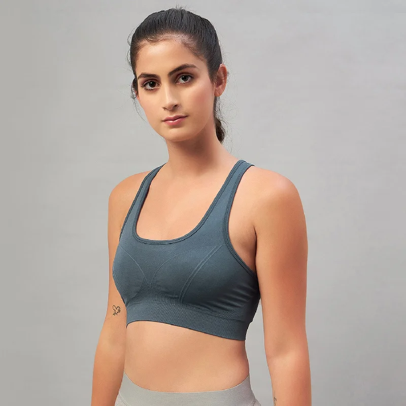 C9 Airwear Women Seamless Sports Bra - Vintage Grey Comfortable Active Bra