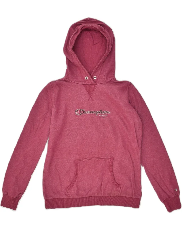 CHAMPION Womens Heritage Classics Hoodie Jumper UK 14 Large Burgundy Hoodie with Rhinestones Sparkly Elegant CHAMPION Womens Heritage Classics Hoodie Jumper UK 14 Large Burgundy Hoodie with Rhinestones Sparkly Elegant