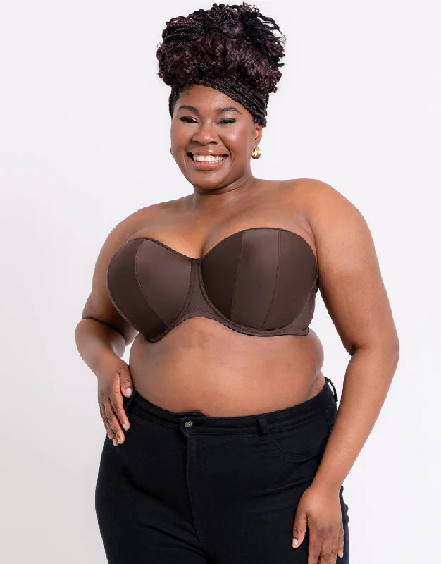 Curvy Kate Luxe Strapless Multiway Bra Cocoa Seamless Bra Design